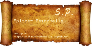 Spitzer Petronella névjegykártya